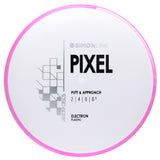 Disc golf disc with 'Simonline' branding and 'Pixel' model details on a white background