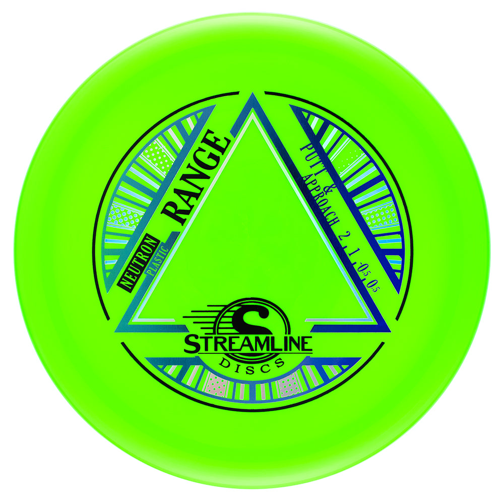 Green disc with 'Streamline Discs' branding and triangle design on a white background