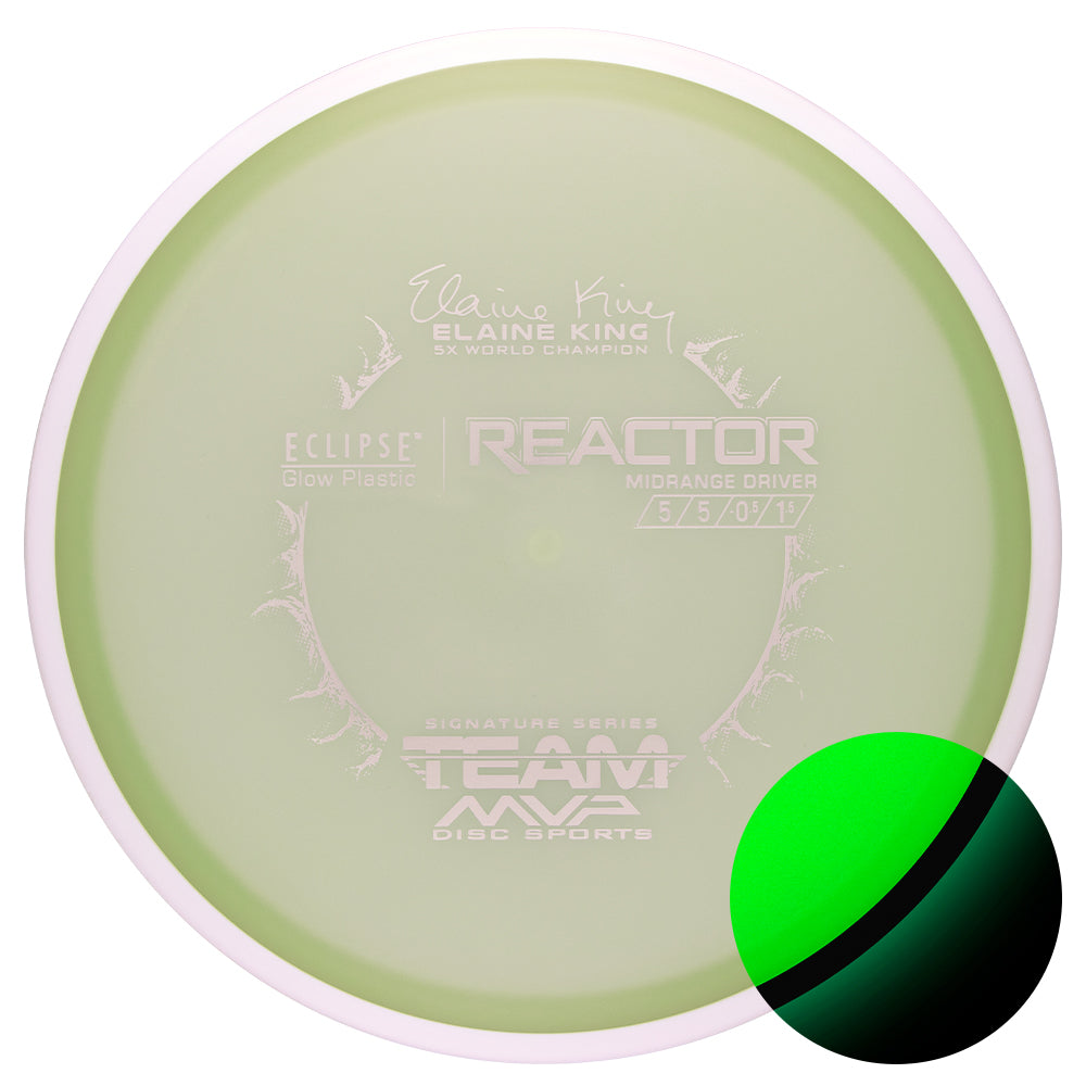 Green disc golf disc with MVP branding on a white background