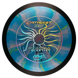 Disc golf disc with 'Catalyst' and 'MVP Disc Sports' branding on a white background
