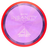 Purple disc with red rim and Axiom Discs branding on a white background