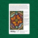 Puzzle box with butterfly design on a green patterned background
