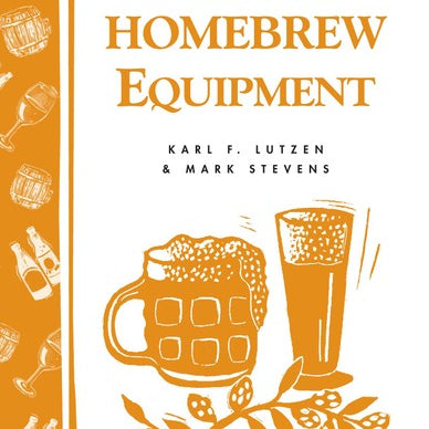 Book cover of 'Building Homebrew Equipment' with illustrations of brewing equipment and a mug of beer.