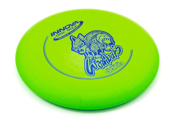 Green "Wombat3" disc golf disc with Innova logo and wombat design on a white background