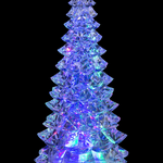 Colorful Christmas tree-shaped light on a black background
