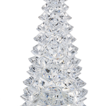 Clear ceramic Christmas tree on a white background