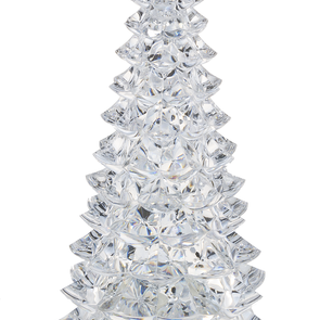 Clear ceramic Christmas tree on a white background