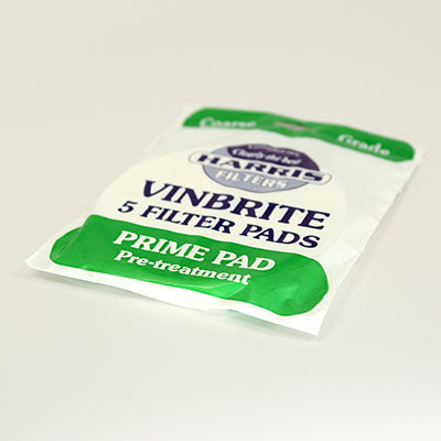Pack of Harris Vinbrite filter pads on a white background