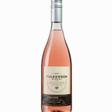 Fulkerson Wines Syrah Rose bottle on a white background
