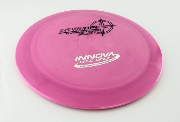Pink disc golf disc with 'Innova Disc Golf' and 'Star Ape' branding on a white background