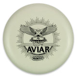 Innova Disc Golf Aviar disc with eagle design on a beige background
