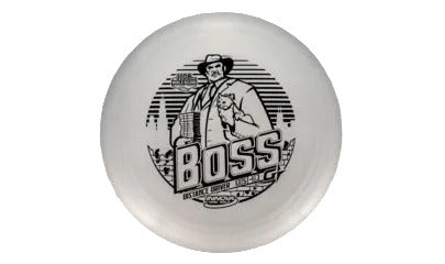 Disc with 'BOSS' branding on a transparent background