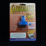 Carbonated Draft To Go carbonator on a cardboard backing with branding.