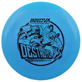 Blue disc with 'Innova Destroyer' logo on a transparent background