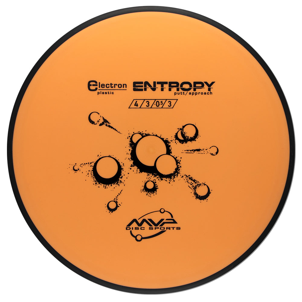 Orange disc with MVP Disc Sports branding and text on a white background
