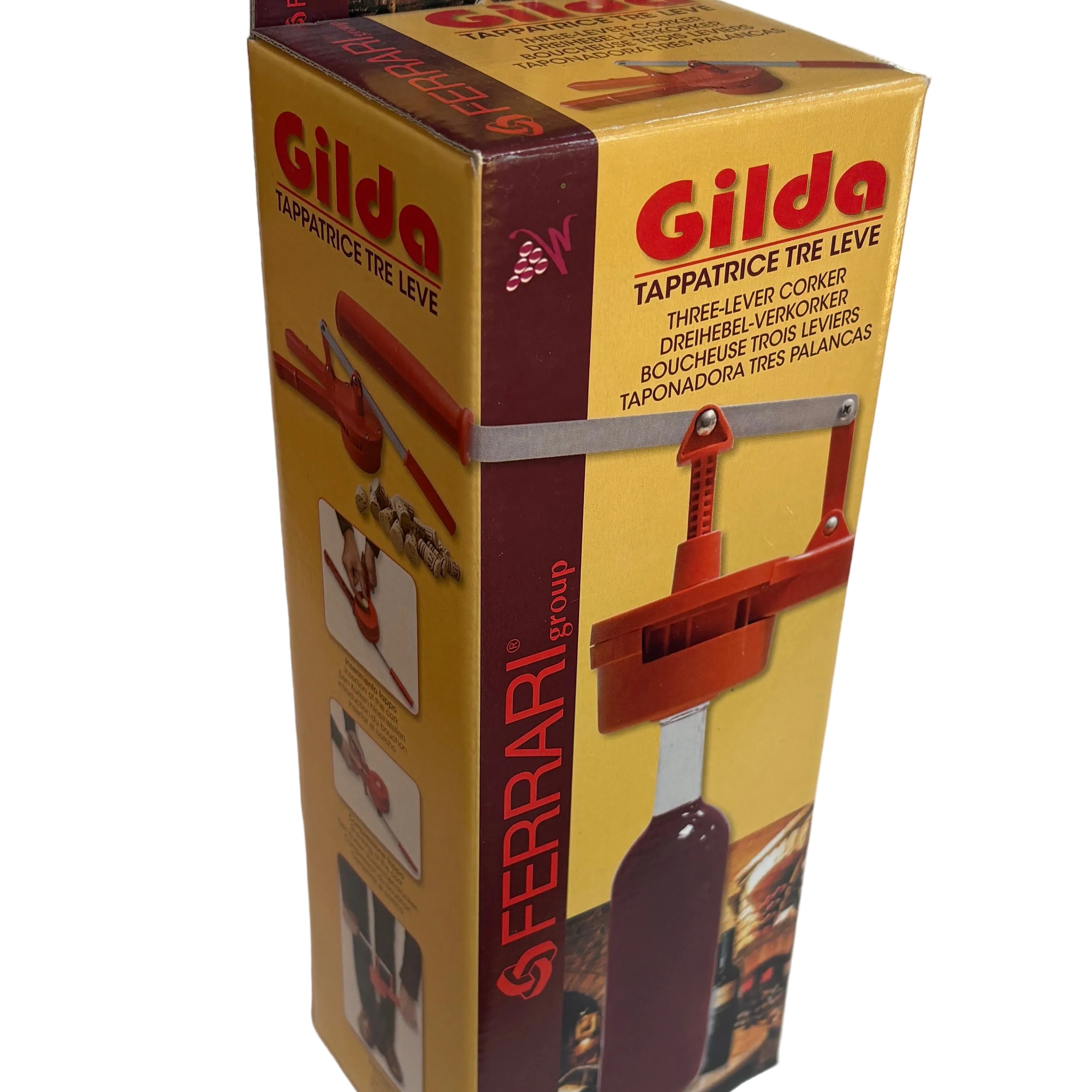 Gildo bottle corker packaging on a white background