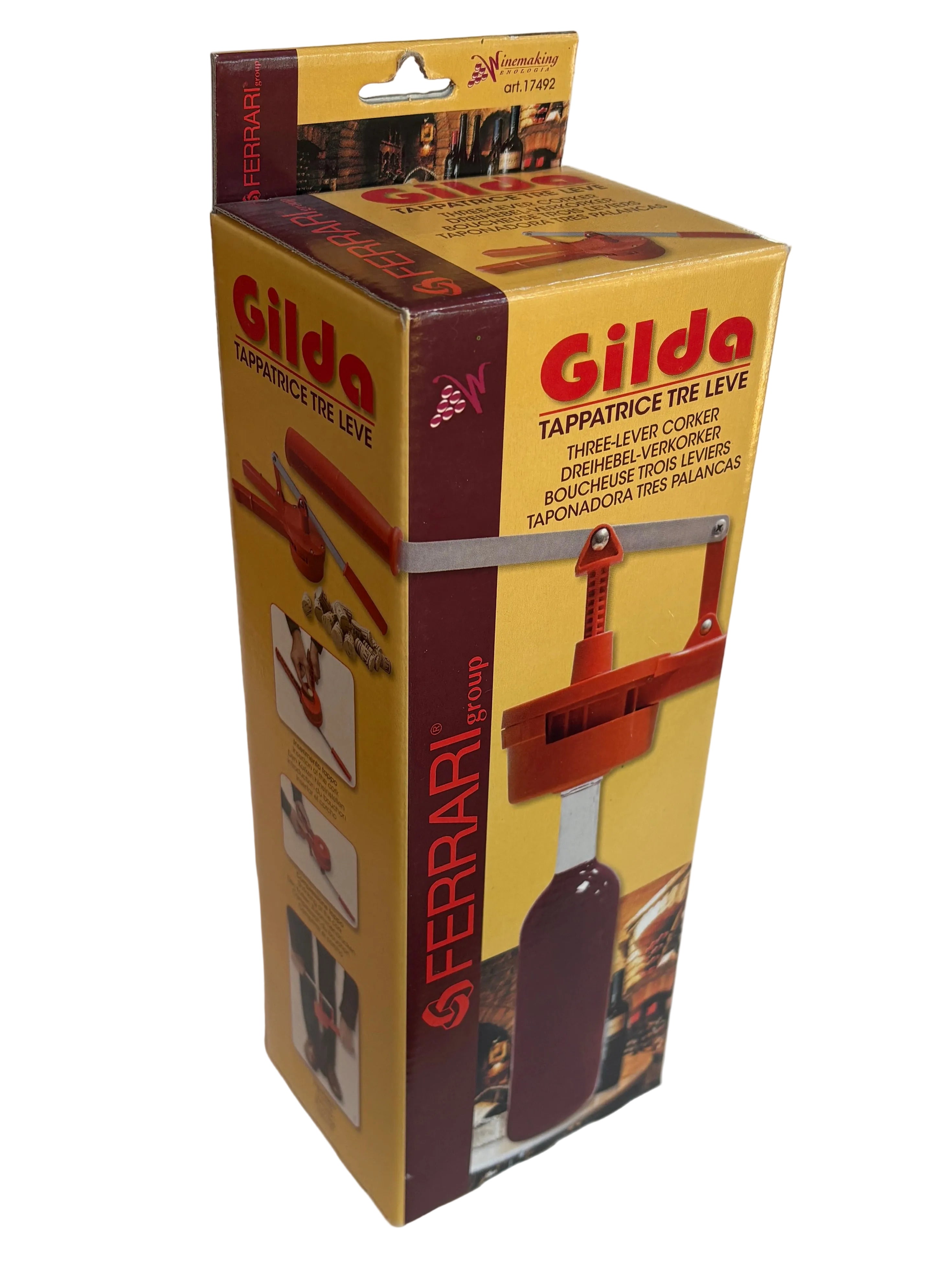 Gildo bottle corker packaging on a white background