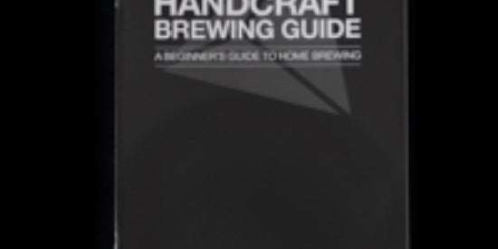 Book titled 'Handcraft Brewing Guide' by BSG on a black background