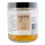 Jar of Supreme mother of Vinegar with a label on a white background