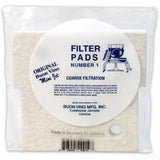 Pack of filter pads with a label indicating 'Original Buon Vino Mfg. Co.'