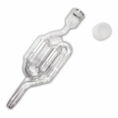 Double bubble airlock with a white background