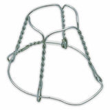 Metal wire hood with twisted wire on a white background