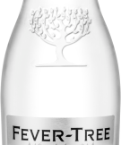 Fever-Tree Mediterranean Tonic Water bottle with blue label on white background
