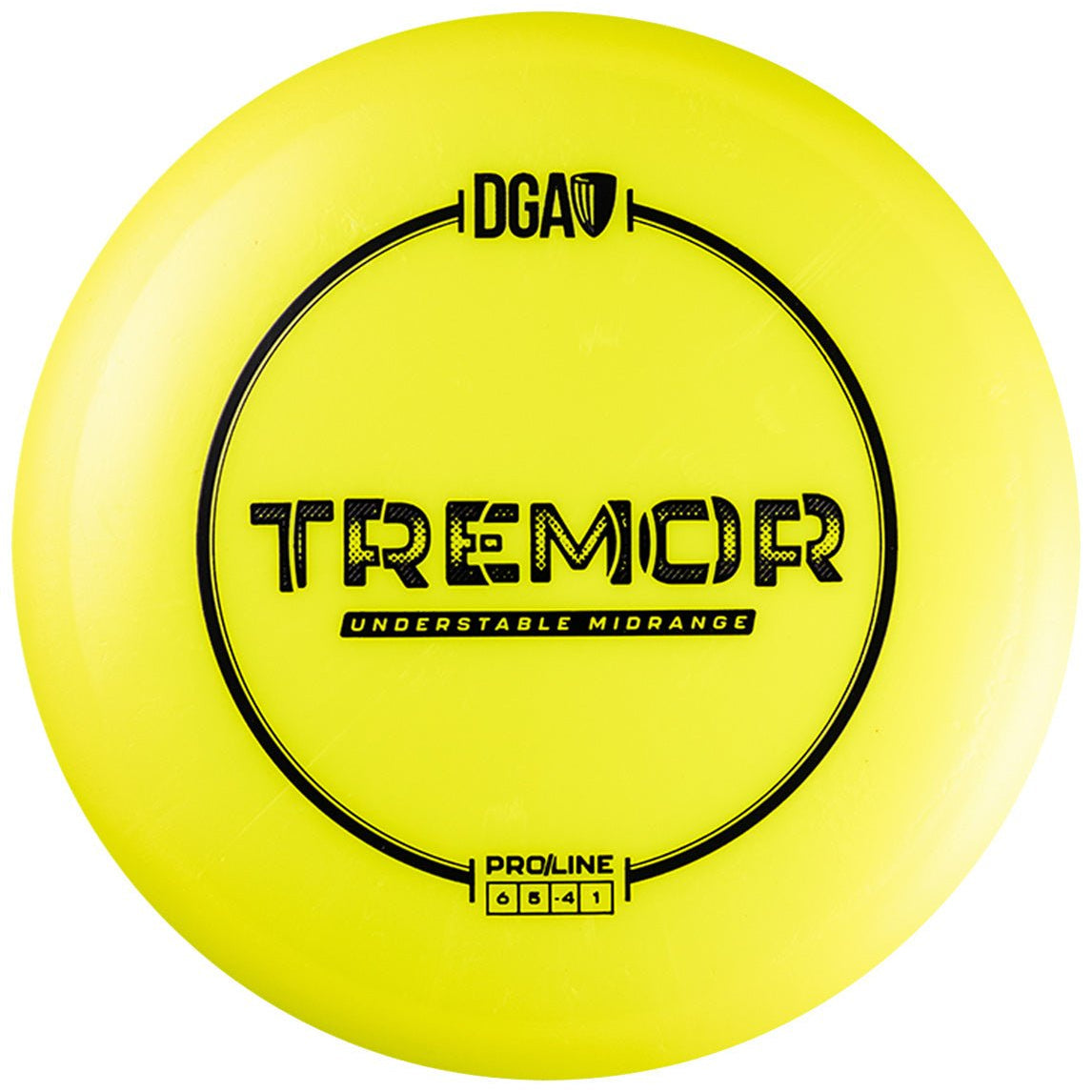 Yellow disc with 'DGA Tremor' branding on a white background