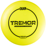 Yellow disc with 'DGA Tremor' branding on a white background