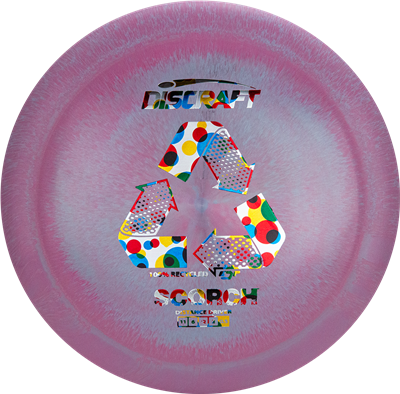 Pink Discraft Scorch disc golf disc on a white background