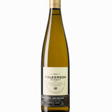 Bottle of Fulkerson Winery and farm tequila riesling on a white background
