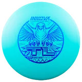 Blue disc with Innova and TL logos on a transparent background