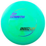 Green disc golf disc with 'Innova' branding on a transparent background