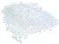 White powder on a white background